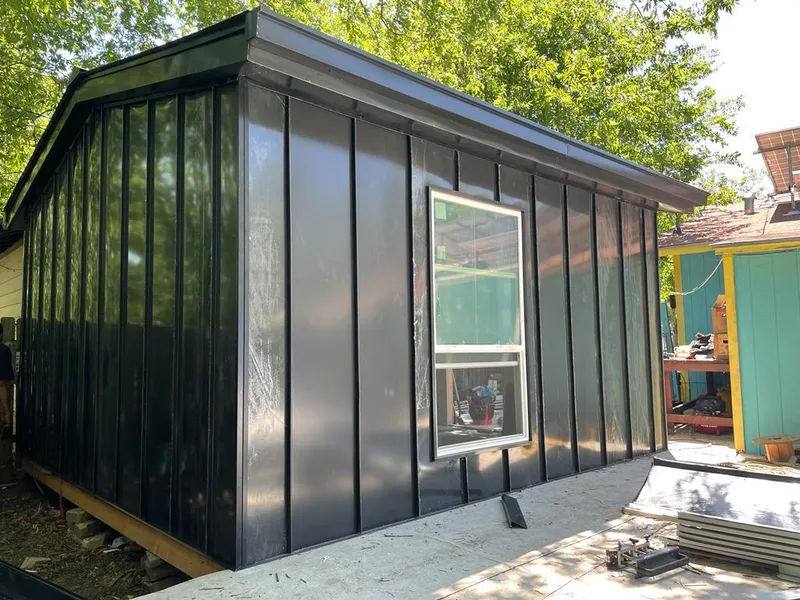 Black standing seam metal wall panels for Metal Roof Installation in Benton Park